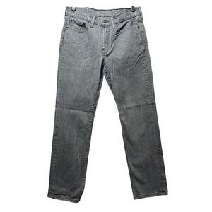 Levis 514 32x32 Black Faded Gray Straight‎ Leg Regular Fit Distressed